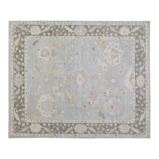 Vintage Oushak Knotted Wool Rug, 9'10''x13'10'' For Sale