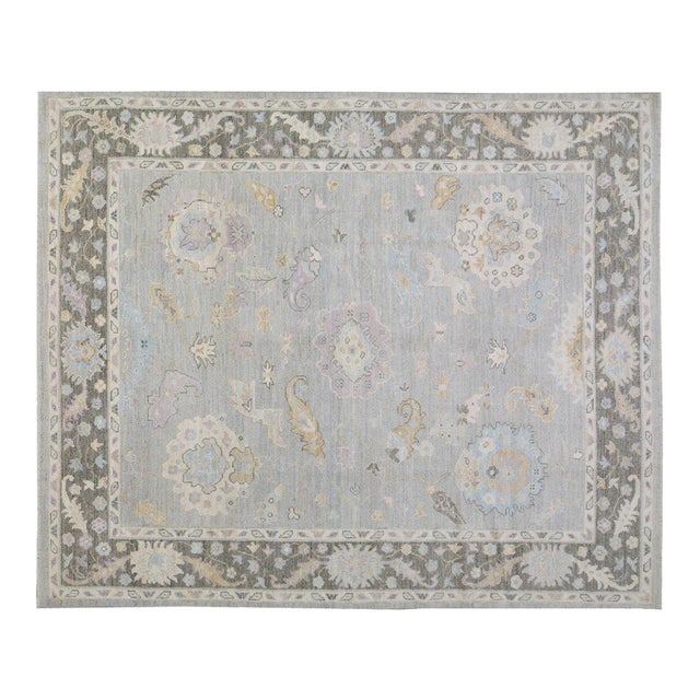 Vintage Oushak Knotted Wool Rug, 9'10''x13'10'' For Sale