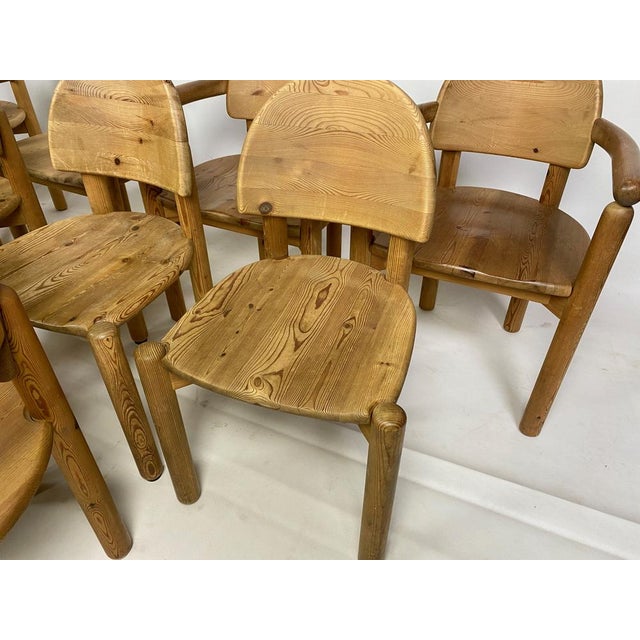 Mid-Century Modern Pine Dining Chairs attributed to Rainer Daumiller, 1970s, Set of 10 For Sale - Image 3 of 16
