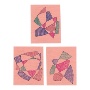 Set of Three William Glen Davis Abstract Drawings