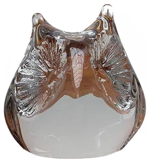 Vintage French Glass Owl Sculpture from Daum