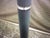 Metal 1970s Mid Century Modern Gray Lucite Torchiere Floor Lamp W/ Opaque Ribbed Glass Shade For Sale - Image 7 of 9