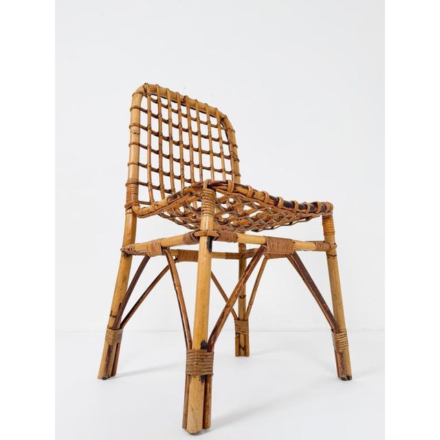 Mid-Century Modern Italian Bamboo, Cane and Rattan Dining Chairs, 1960s, Set of 4 For Sale - Image 13 of 18
