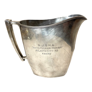 Rare Vintage 1942 Njsha Culinary Exhibit Silver-Plate Trophy Pitcher Award