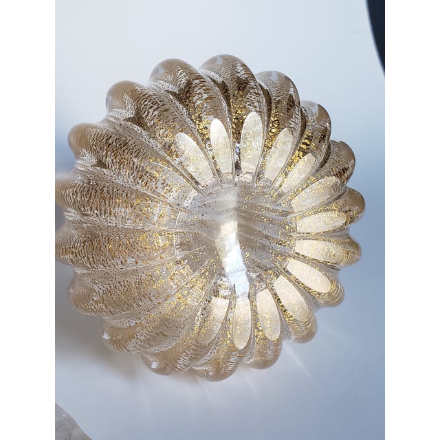1950s Flavio Poli Seguso Murano Glass Gold Polveri Perfume Bottle For Sale - Image 6 of 16