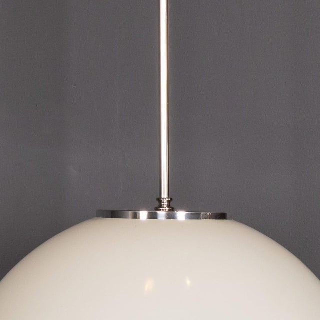 Vintage 20thc Set of Nine Large Opaque Polymer Globe Lights c.1970, Set of 9 For Sale - Image 3 of 4