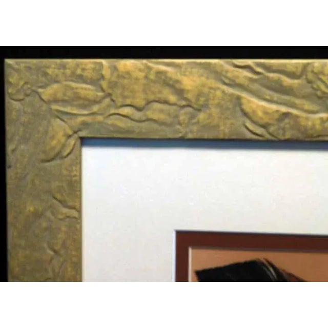 Impressionist 1980s Frank Howell "Tieria Rojo" on Paper Framed Hand Signed With Custom Frame For Sale - Image 3 of 7