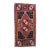 Vintage Rug Small Vintage Afghan Charcoal tangerine and cherry Rug 1.7 x 2.3 For Sale