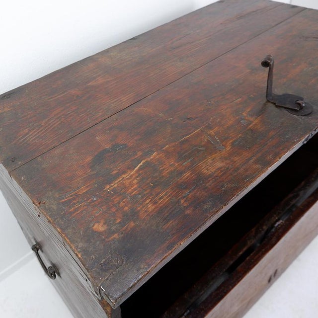 Asian Wooden Chest with Decorative Fittings For Sale - Image 10 of 16