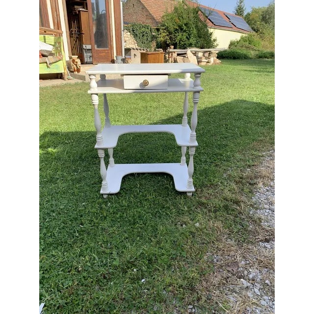 Small Hungarian White Side Table, 1960s For Sale - Image 6 of 6