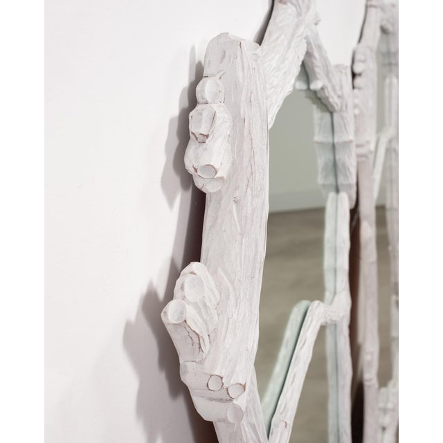 Pair of John Dickinson Style White Lacquered Faux Bois Mirrors For Sale - Image 14 of 18