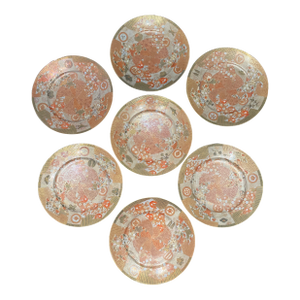 Late 19th Century Rare Meiji Period g.t. Marsh Katani Porcelain Plate Set - Set of 7