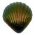 Vintage Signed Robert Held Iridescent Favrile Art Glass Seashell Paperweight For Sale