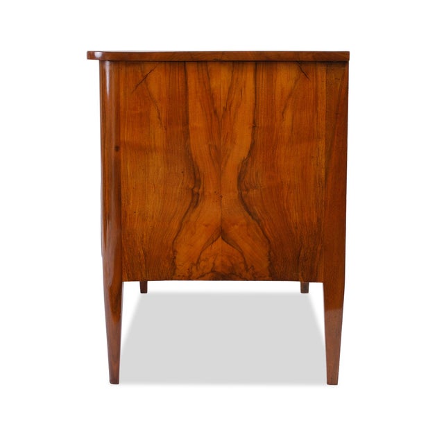 Brown Biedermeier Chest of 2 Drawers in Walnut, 1820 For Sale - Image 8 of 11