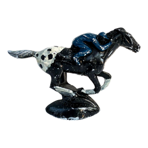1920s Chrome Jockey Car Ornament Painted Over as Folk Art