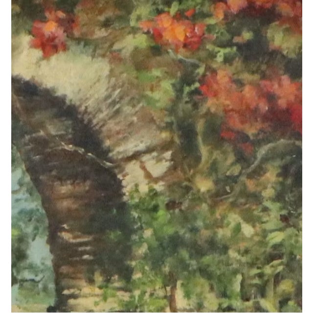 Early 20th Century Knute Heldner Original Oil Painting "New Orleans Courtyard" For Sale - Image 4 of 14
