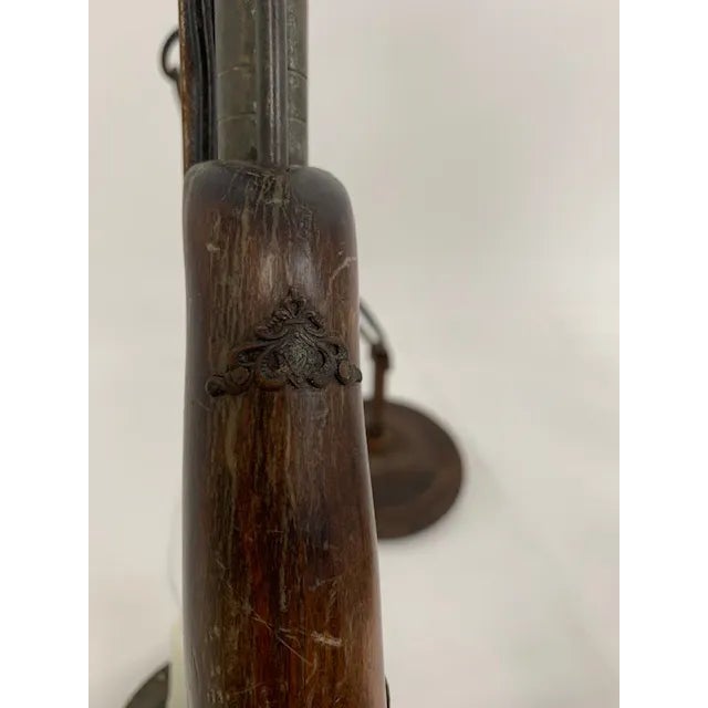 Horse Shoe / Pistol Pendant Lights - a Pair For Sale - Image 9 of 13