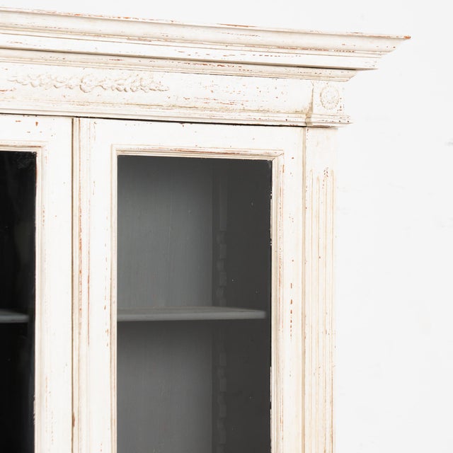 Late 19th Century Swedish Gustavian Style White Bookcase Cabinet For Sale - Image 4 of 11
