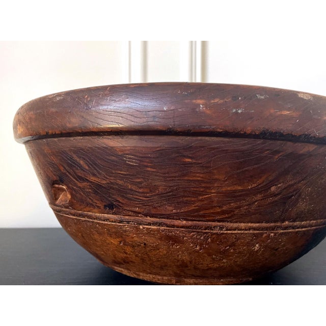 Large Antique American Burl Bowl For Sale - Image 14 of 17