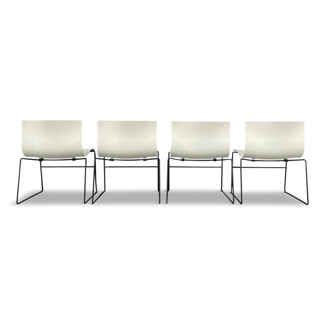 Plastic Handkerchief Chairs in White by Massimo Vignelli for Knoll - a Pair For Sale - Image 7 of 9
