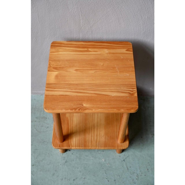 Vintage Scandinavian Bedside Table in Pine, 1970s For Sale - Image 6 of 12