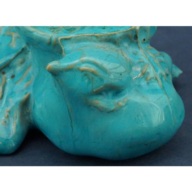 Blue 20th Century Majolica Bird Sculpture Candleholders from Domenico Matteucci, Italy, 1940s, Set of 2 For Sale - Image 8 of 18