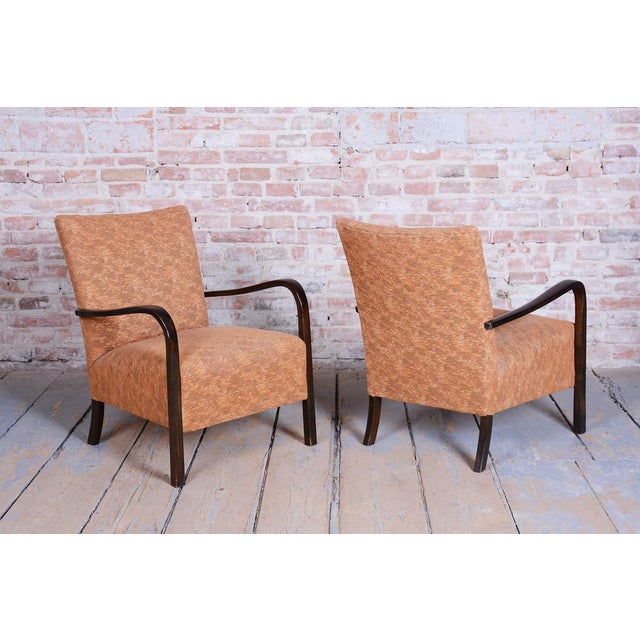 Set of Art Deco Armchairs in Beech, 1930s For Sale - Image 12 of 18