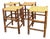 Old Hickory Rustic Counter Stools With Woven Seats — Set of 4 For Sale
