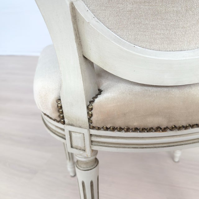 French Louis XVI Dining Chairs – Set of 6 For Sale - Image 9 of 12