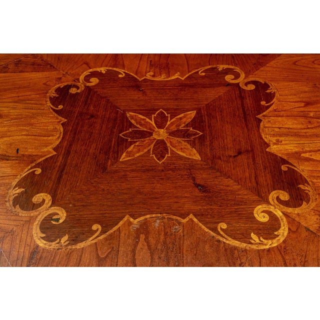 Vintage Spanish Continental Style Inlaid Extension Dining Table For Sale - Image 11 of 18