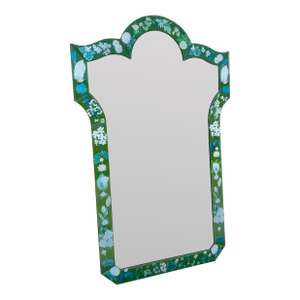 Vintage Stained Glass Mirror