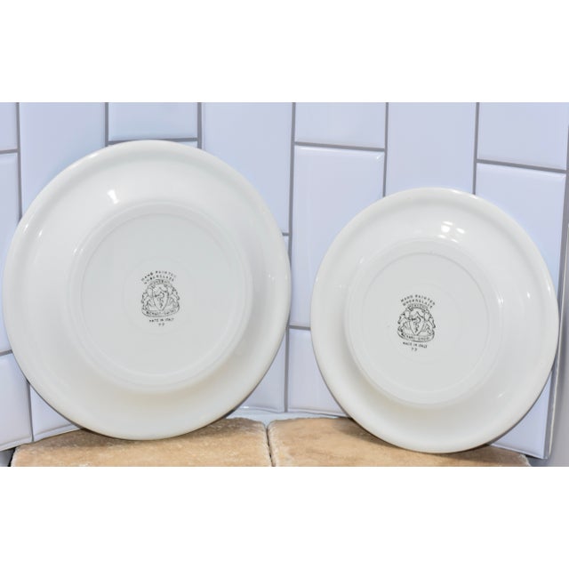 Richard Ginori 1960s Richard Ginori Mondovi Salad and Dinner Plate Set Floral Pattern - Set of 2 For Sale - Image 4 of 5