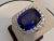 43.74 Ct Cushion-Cut Tanzanite & 4 Ct Diamond Ring in 14K White Gold Size 6.5 For Sale - Image 16 of 18