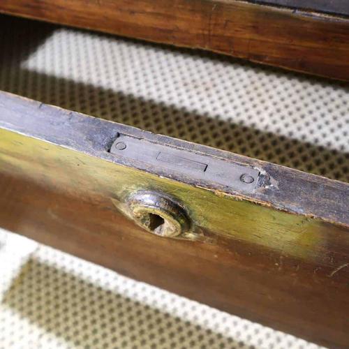 Antique Walnut One-Door Wardrobe with Drawers For Sale - Image 9 of 12