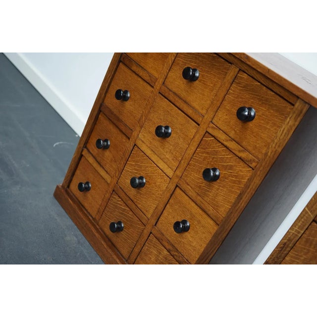 Vintage French Oak Apothecary Cabinet, 1930s For Sale - Image 12 of 17