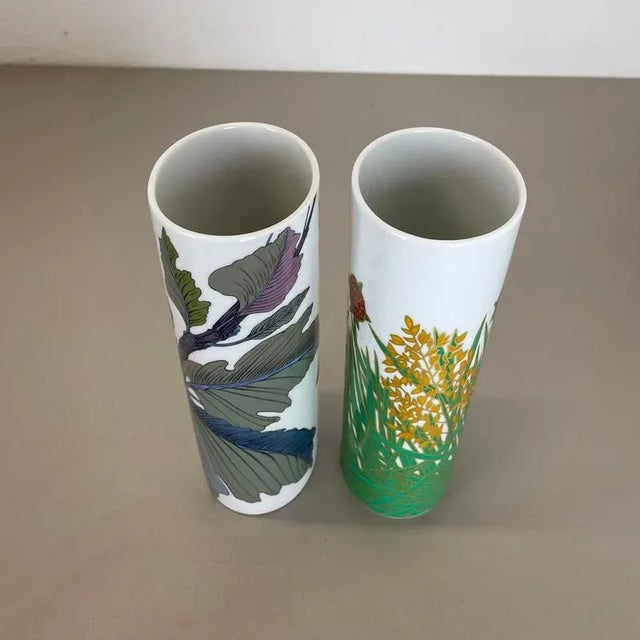 Floral Vases by W. Bauer and A. Le Foll for Rosenthal, Germany, 1980s, Set of 2 For Sale - Image 12 of 18