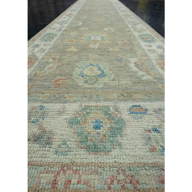 Textile Turkish Oushak Runner Rug 2'8" x 12'1" #17840 For Sale - Image 7 of 8