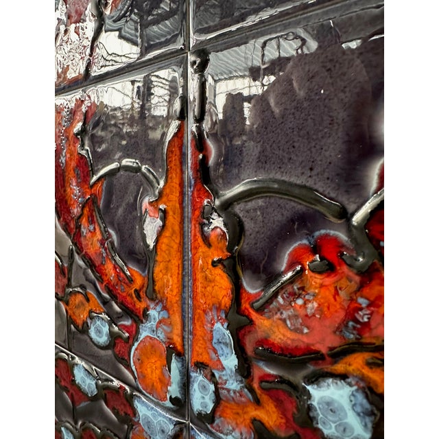 1950s Vintage Ceramic Tile Panel, 1950s For Sale - Image 5 of 10