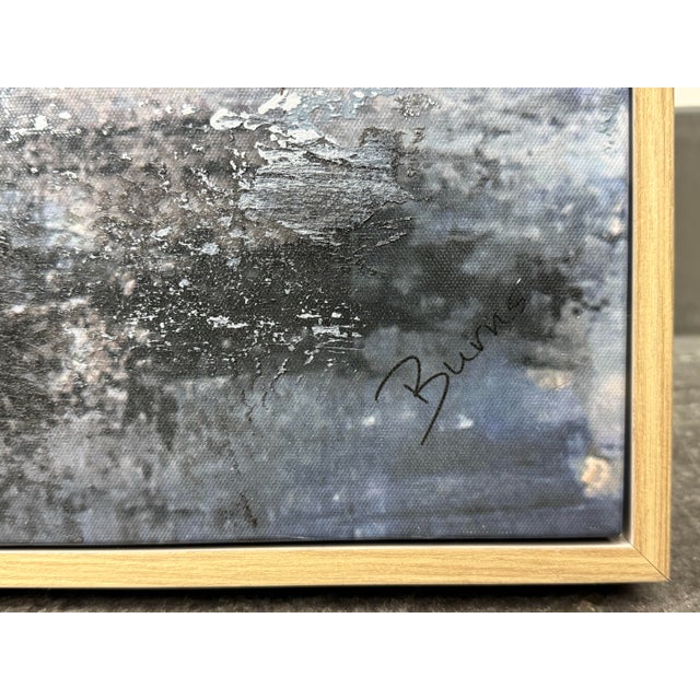 Burns Abstract Textured Print on Canvas, Framed For Sale - Image 11 of 12