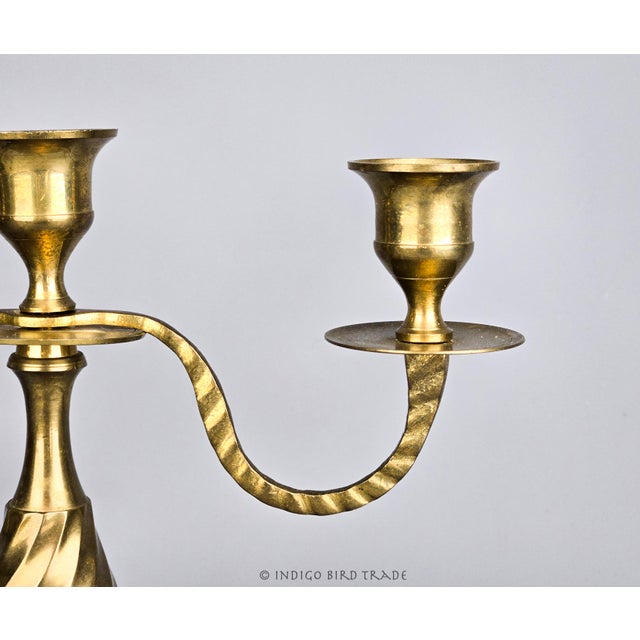 Antique Bronze Candelabra Spiral Design For Sale In Greenville, SC - Image 6 of 8