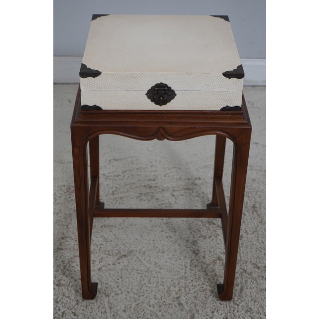 Age: Approx: 30 Years Old Details: Quality Textured Off White Leather Surface Asian Design Gold Leaf Lined Interior Nice...