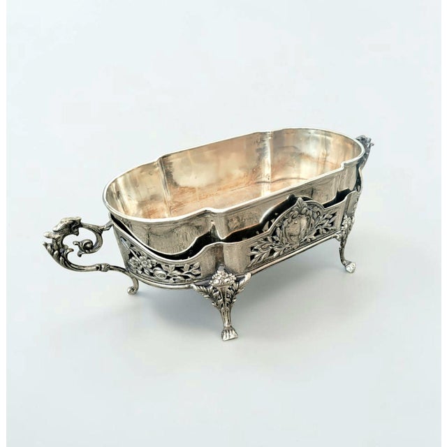 Antique Louis XVI Revival French Silver-Plated Jardinière, 1890 For Sale - Image 16 of 17