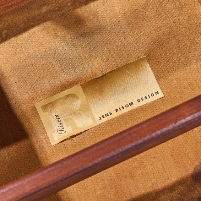 Jens Risom Model C-275 Mid Century Walnut Dining Chairs - Set of 4 For Sale - Image 11 of 11