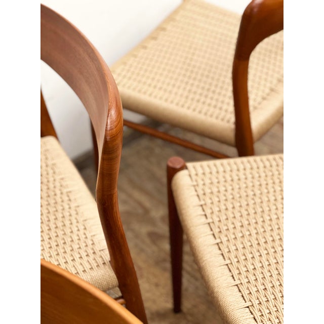 Mid-Century Modern Danish Dining Chairs in Teak by Niels O. Møller, 1950s, Set of 6 For Sale - Image 11 of 15
