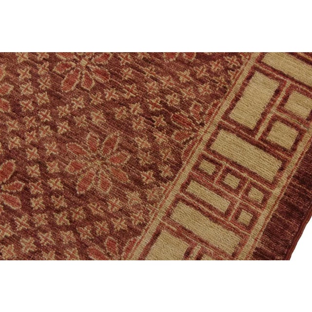 1980s 1980s Shabby Chic Vintage Ziegler Red Wool Rug - 5′11″ × 8′4″ For Sale - Image 5 of 9