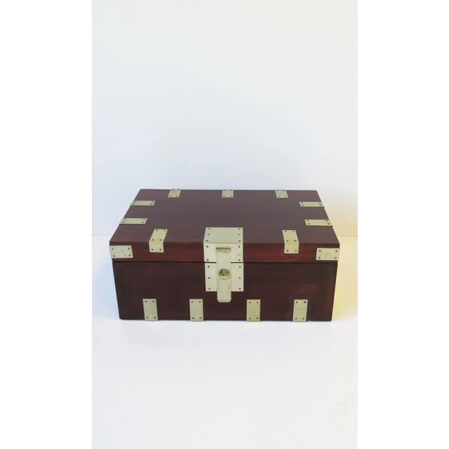 Campaign Jewelry Box Storage Chest by Designer Rae Kasian For Sale - Image 3 of 13