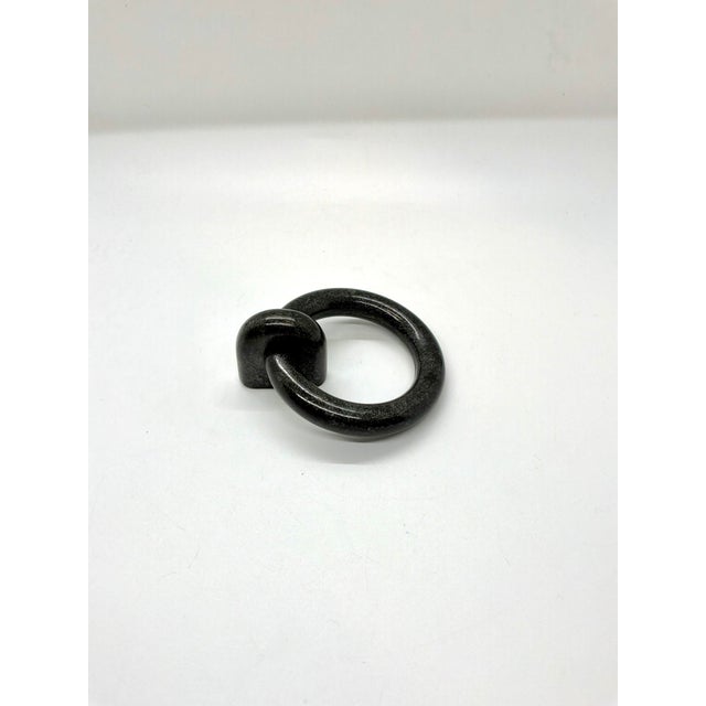 Contemporary Henredon Ring Pull Antique Black. For Sale - Image 3 of 4