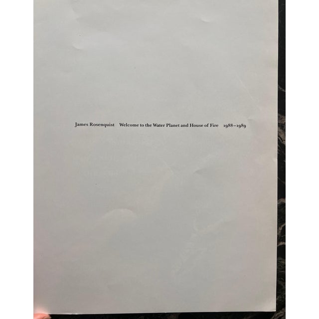 A vintage original edition coffee table book James Rosenquist “Welcome to the Water Planet and House of Fire” 1988-1989,...