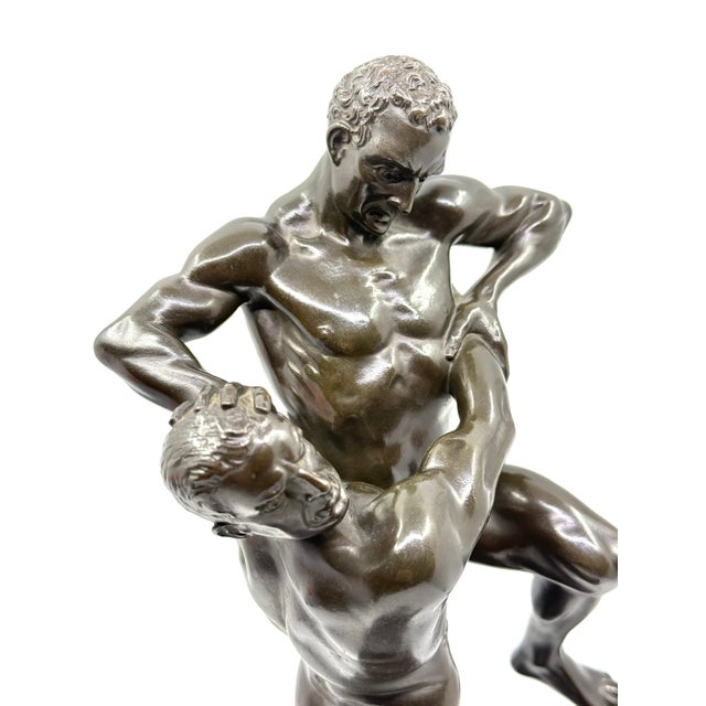 Figurative 1900s Philipp E. Hamburger Neo-Classical “The Wrestlers” For Sale - Image 3 of 16