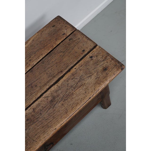 Antique Spanish Farmhouse Rustic Chestnut Coffee Table For Sale - Image 8 of 18